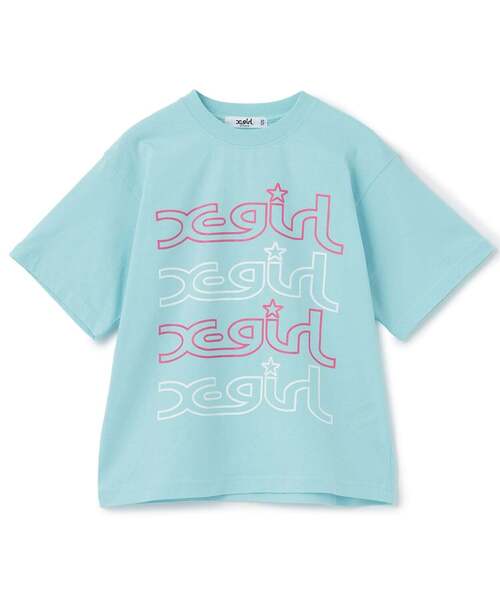 X-girl Stages(エックスガールステージス)の「マイクミルズロゴ半袖Tシャツ(Tシャツ/カットソー・キッズ・ホワイト/ライトブルー/ブラック・90cm/140cm/120cm/80cm/130cm/110cm/100cm)」の3枚目の写真