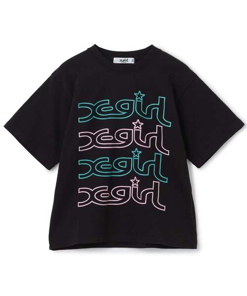 X-girl Stages(エックスガールステージス)の「マイクミルズロゴ半袖Tシャツ(Tシャツ/カットソー・キッズ・ホワイト/ライトブルー/ブラック・90cm/140cm/120cm/80cm/130cm/110cm/100cm)」の2枚目の写真