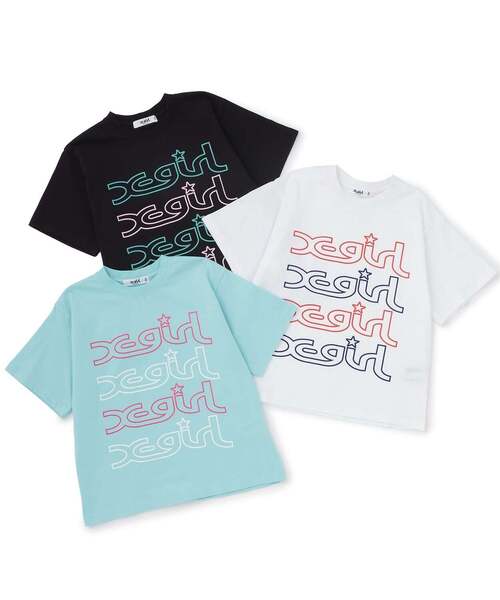 X-girl Stages(エックスガールステージス)の「マイクミルズロゴ半袖Tシャツ(Tシャツ/カットソー・キッズ・ホワイト/ライトブルー/ブラック・90cm/140cm/120cm/80cm/130cm/110cm/100cm)」の9枚目の写真