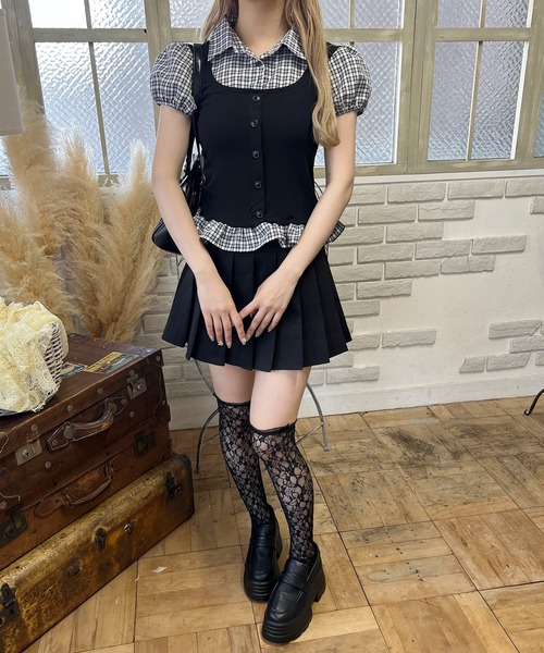 PHILLY(フィリー)の「パフスリーブビスチェ切替ブラウス(シャツ/ブラウス・レディース・ブラック/グレー・FREE)」の19枚目の写真