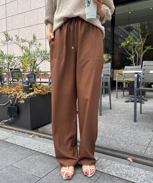 Jena espace merveilleux（ジェナ　エスパスメルヴェイユ）の「パッチポケットイージーパンツ（その他パンツ・レディース・アイボリー/ブラウン/ブラック・FREE）」の19枚目の写真