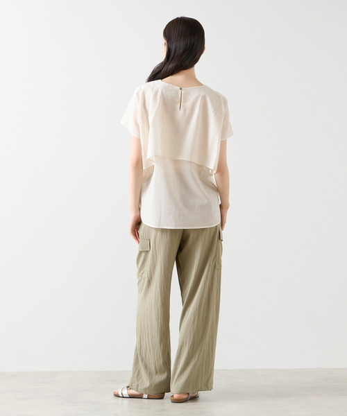 LOGEMENT DE CLAIRE(ロジュモンドクレール)の「フリルブラウス(シャツ/ブラウス・レディース・オフホワイト/ブラック/ブラウン・FREE)」の11枚目の写真