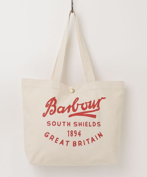 Barbour(バブアー)の「【barbour】barbour script tote bag(トートバッグ・メンズ・レッド・FREE)」の1枚目の写真