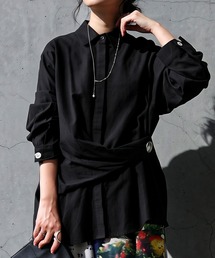 セール】Jacquard 2way Puff Sleeves Tunic/ジャガード2WAY