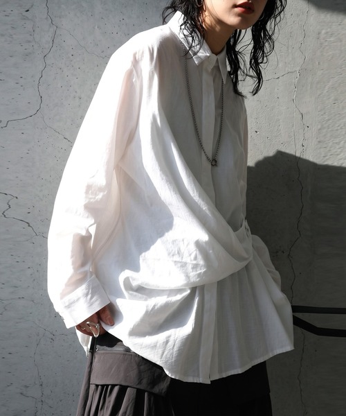 antiqua(アンティカ)の「アシンメトリー シャツ(シャツ/ブラウス・レディース・ホワイト・ONESIZE)」の5枚目の写真
