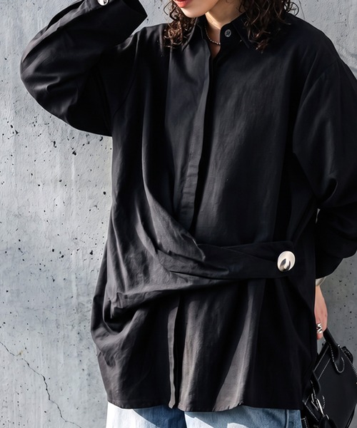 antiqua(アンティカ)の「アシンメトリー シャツ(シャツ/ブラウス・レディース・ホワイト・ONESIZE)」の9枚目の写真
