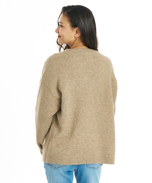 BILLABONG(ビラボン)の「BILLABONG/ビラボン ニット カーディガン BG014601(カーディガン/ボレロ・レディース・ベージュ/ブルー・M)」の3枚目の写真