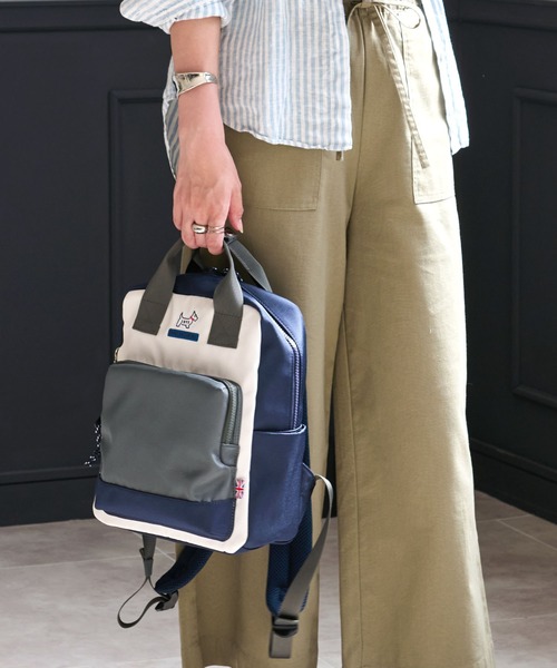 BALMORAL(バルモラル)の「BALMORAL 撥水 スクエアミニリュック 11L(バックパック/リュック・レディース・ブラック/グレイッシュベージュ/スモークピンク/その他1/ネイビー系/ダークグレー・FREE)」の19枚目の写真