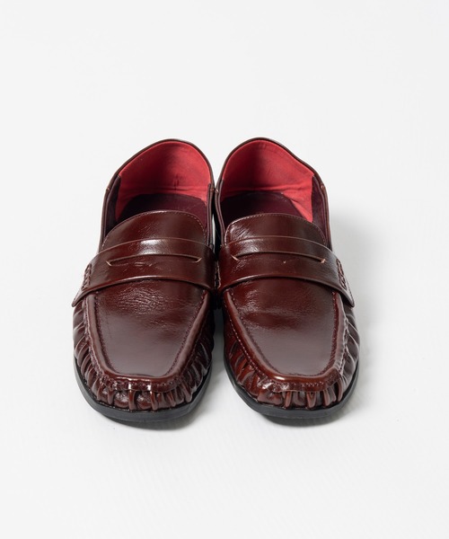 PRANK PROJECT（プランクプロジェクト）の「【2026Autumn Pre-Order】ギャザーローファー / Gathered Loafers（ローファー・レディース・ブラック/ボルドー・38/37/36）」の6枚目の写真