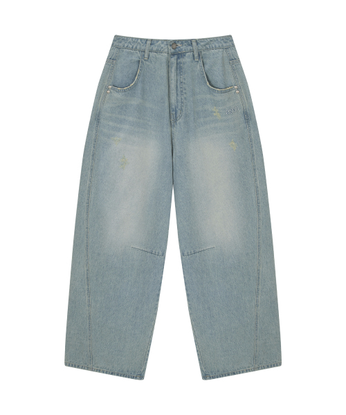 ASON（アズオン）の「SUNFADE DENIM PANTS / LIGHT BLUE（デニムパンツ・レディース・その他・SMALL/MEDIUM）」の2枚目の写真