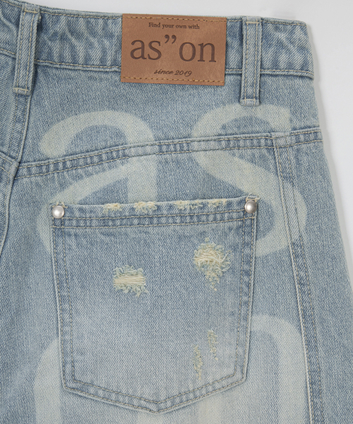 ASON（アズオン）の「SUNFADE DENIM PANTS / LIGHT BLUE（デニムパンツ・レディース・その他・SMALL/MEDIUM）」の7枚目の写真