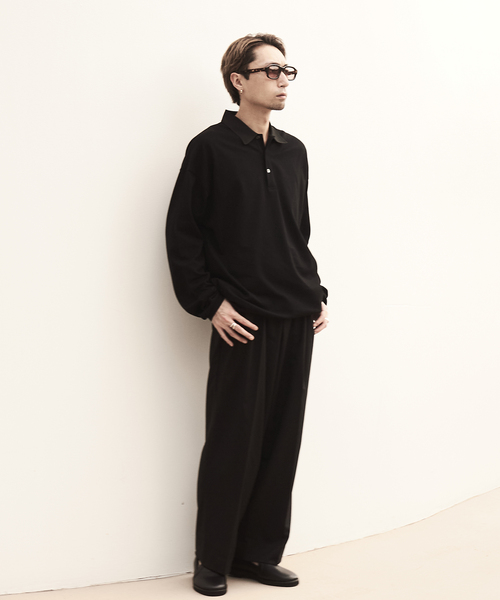 WISM(ウィズム)の「WISM ORIGINAL PRODUCT / ウィズムオリジナルプロダクト TWO TUCK HW TROUSERS(その他パンツ・メンズ・ブラック/ネイビー・MEDIUM/LARGE)」の6枚目の写真