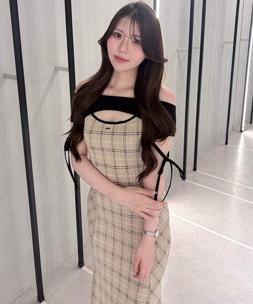 NOMAE(ノーマエ)の「レイヤードバックリボンロングワンピース(ワンピース・レディース・ダークブルー/グレー/ベージュ・FREE)」の6枚目の写真