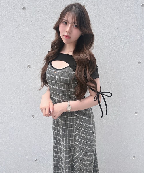 NOMAE(ノーマエ)の「レイヤードバックリボンロングワンピース(ワンピース・レディース・ダークブルー/グレー/ベージュ・FREE)」の17枚目の写真