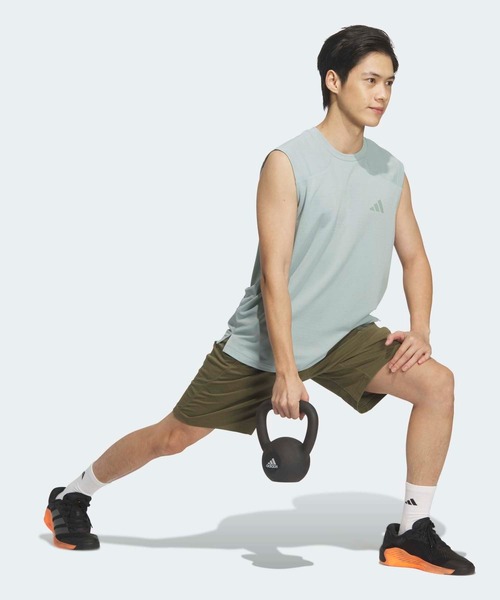 adidas(アディダス)の「テック エッセンシャルズ クール タッチ レギュラーフィット ステルス スリーバー ノースリーブ Tシャツ / アディダス adidas(タンクトップ・メンズ・グリーン・XX-LARGE/3XL/LARGE/MEDIUM/SMALL/X-LARGE/X-SMALL)」の5枚目の写真