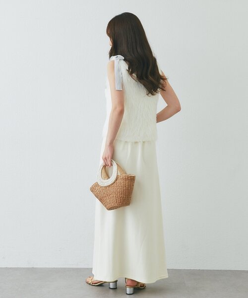 La boutique BonBon(ラブティックボンボン)の「【miki監修】ストレートスウェットスカート(スカート・レディース・グレー/オフホワイト・FREE/PM)」の16枚目の写真