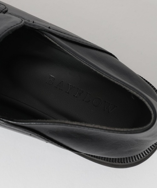 BAYFLOW(ベイフロー)の「ギャザースクエアスリッポン(スリッポン・レディース・ブラック/パイソン・MEDIUM/LARGE)」の8枚目の写真