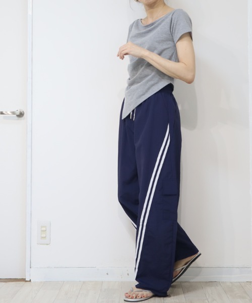 DISKEEN SURE(ディスキーンシュアー)の「トレンド感抜群【絶妙脚長見えラインデザイン】2WAY カーブパンツ バレルレッグパンツ シャカパン(その他パンツ・レディース・オフホワイト/ブラック/グレー/ネイビー・フリー)」の10枚目の写真