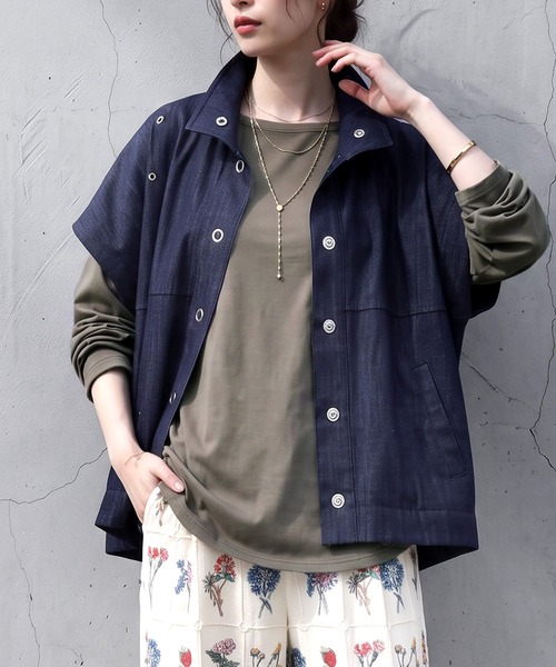 antiqua(アンティカ)の「接触冷感 とろみ素材 ロンT(Tシャツ/カットソー・レディース・ダークグレー/カーキ/ブラック/グレイッシュベージュ/ホワイト系その他・XL/M/L)」の10枚目の写真
