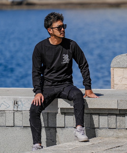 adamsJUGGLER（アダムスジャグラー）の「RTEG O/Eパトリオットロンティー（Tシャツ/カットソー・メンズ・ブラック/ホワイト・S/M/L/XL/XXL）」の4枚目の写真