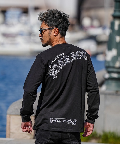 adamsJUGGLER（アダムスジャグラー）の「RTEG O/Eパトリオットロンティー（Tシャツ/カットソー・メンズ・ブラック/ホワイト・S/M/L/XL/XXL）」の14枚目の写真