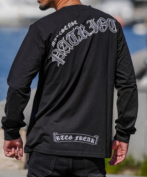 adamsJUGGLER（アダムスジャグラー）の「RTEG O/Eパトリオットロンティー（Tシャツ/カットソー・メンズ・ブラック/ホワイト・S/M/L/XL/XXL）」の16枚目の写真