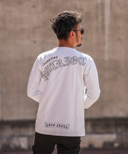 adamsJUGGLER（アダムスジャグラー）の「RTEG O/Eパトリオットロンティー（Tシャツ/カットソー・メンズ・ブラック/ホワイト・S/M/L/XL/XXL）」の21枚目の写真