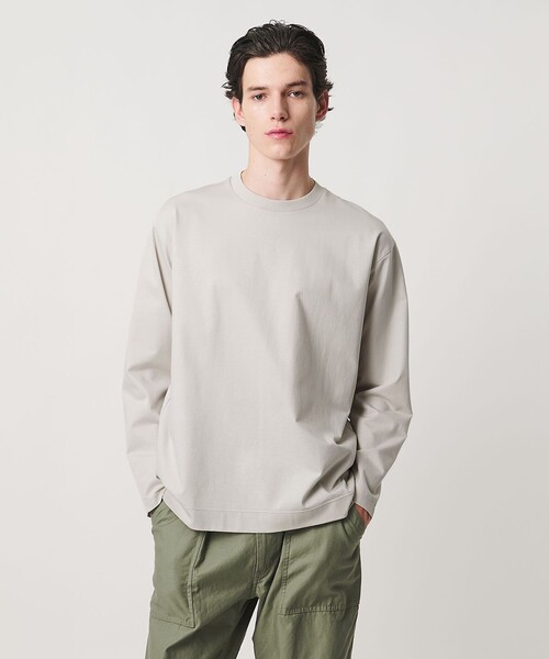 UNITED ARROWS(ユナイテッドアローズ)の「ポンチ ロングスリーブ Tシャツ デオドラント 抗菌防臭 接触冷感(Tシャツ/カットソー・メンズ・ネイビー/ライトグレー・L/S/XL/M)」の1枚目の写真