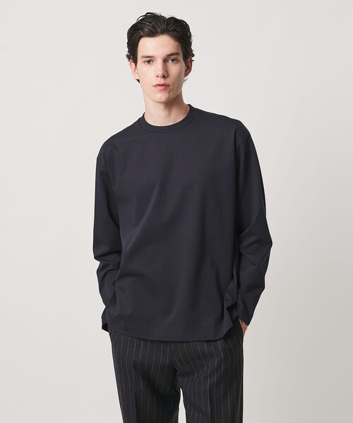 UNITED ARROWS(ユナイテッドアローズ)の「ポンチ ロングスリーブ Tシャツ デオドラント 抗菌防臭 接触冷感(Tシャツ/カットソー・メンズ・ネイビー/ライトグレー・L/S/XL/M)」の5枚目の写真