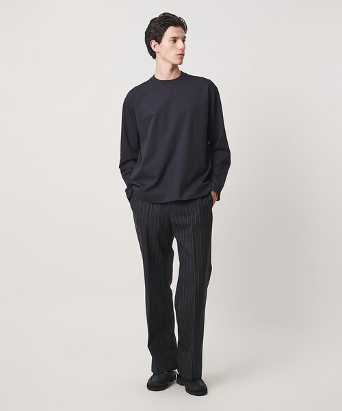 UNITED ARROWS(ユナイテッドアローズ)の「ポンチ ロングスリーブ Tシャツ デオドラント 抗菌防臭 接触冷感(Tシャツ/カットソー・メンズ・ネイビー/ライトグレー・L/S/XL/M)」の6枚目の写真