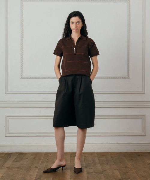 CREDONA（クレドナ）の「DESIGN BERMUDA SHORTS/デザインバミューダショーツ（その他パンツ・レディース・グレー/ブラウン・1/0）」の11枚目の写真
