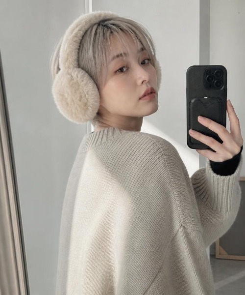 Burner(バーナー)の「【Caburu(カブル)】折りたたみ式 もこもこ フェイクファーイヤーマフ cab-earmuffs-3-7(イヤーマフ・レディース・グレー/ブラウン/ベージュ/ブラック/ホワイト・FREE)」の1枚目の写真