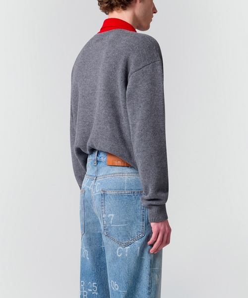 MSGM(エムエスジーエム)の「TheMwave ジャカードポロニット(ニット/セーター・メンズ・グレー・S/M)」の3枚目の写真