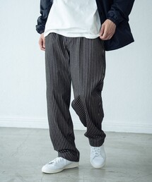 RATTLE TRAP | ストレッチヒッコリーワンタックワイドテーパードパンツ(その他パンツ)