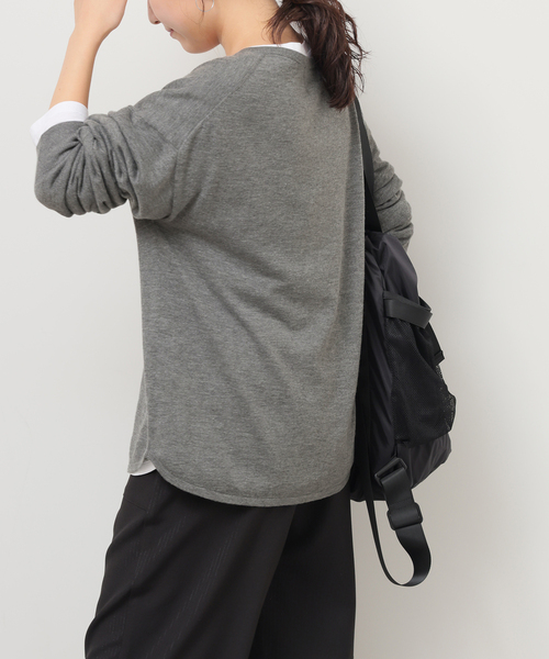 JOURNAL STANDARD relume（ジャーナルスタンダード　レリューム）の「《追加 / 新色》［2枚セット］3WAYレイヤードヘンリープルオーバー（ニット/セーター・レディース・チャコールグレー/レッド/ブラウン/グレー・FREE）」の13枚目の写真