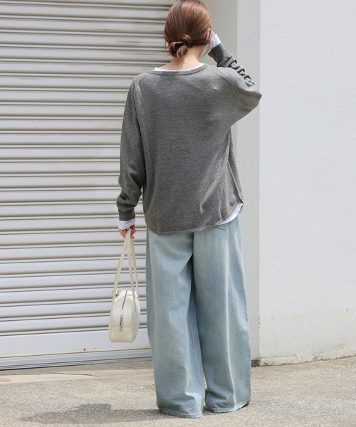 JOURNAL STANDARD relume（ジャーナルスタンダード　レリューム）の「《追加 / 新色》［2枚セット］3WAYレイヤードヘンリープルオーバー（ニット/セーター・レディース・チャコールグレー/レッド/ブラウン/グレー・FREE）」の16枚目の写真