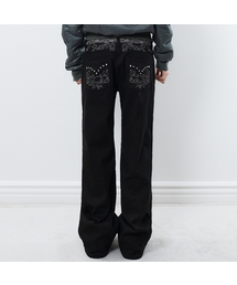 RL LACE LOW RISE PANTS(BLACK)