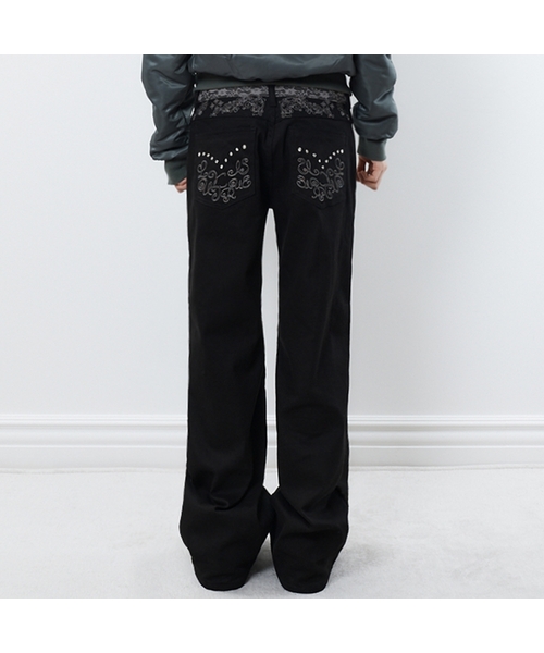 LUVISTRUE(ラヴイズトゥルー)の「RL LACE LOW RISE PANTS(BLACK)(その他パンツ・レディース・その他・FREE)」の1枚目の写真