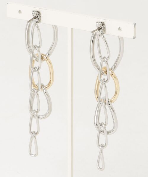 ROSE BUD(ローズバッド)の「CHAIN PIERCING(ピアス(両耳用)・レディース・シルバー・ONE SIZE)」の7枚目の写真