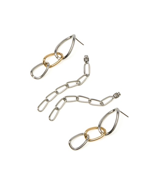 ROSE BUD(ローズバッド)の「CHAIN PIERCING(ピアス(両耳用)・レディース・シルバー・ONE SIZE)」の4枚目の写真