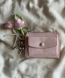 FREE STYLISTS（フリー スタイリスト）の「レザー シンプル チェーン付き 多カードポケット 二つ折り カードケース 財布（財布）」