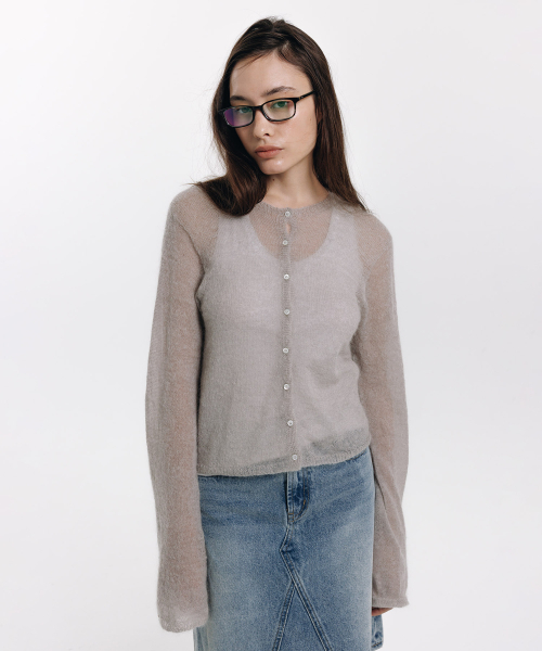 haag(ヘイグ)の「a veil cardigan (grey)(カーディガン/ボレロ・レディース・その他・FREE)」の2枚目の写真