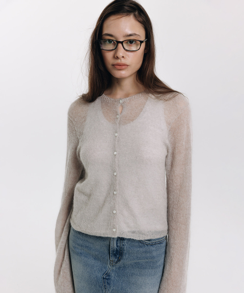 haag(ヘイグ)の「a veil cardigan (grey)(カーディガン/ボレロ・レディース・その他・FREE)」の3枚目の写真