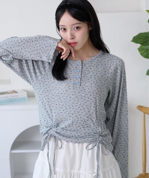 kutir(クティール)の「アソートドロストメローヘンリーネックトップス(Tシャツ/カットソー・レディース・アイボリー/グレー/ネイビー/ホワイト・FREE)」の3枚目の写真