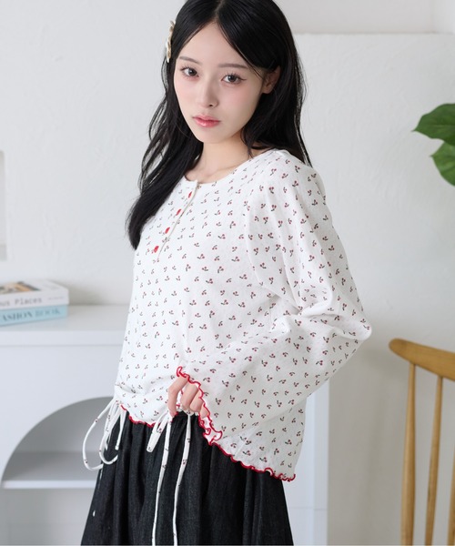 kutir(クティール)の「アソートドロストメローヘンリーネックトップス(Tシャツ/カットソー・レディース・アイボリー/グレー/ネイビー/ホワイト・FREE)」の9枚目の写真