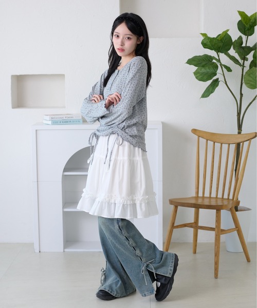 kutir(クティール)の「アソートドロストメローヘンリーネックトップス(Tシャツ/カットソー・レディース・アイボリー/グレー/ネイビー/ホワイト・FREE)」の22枚目の写真