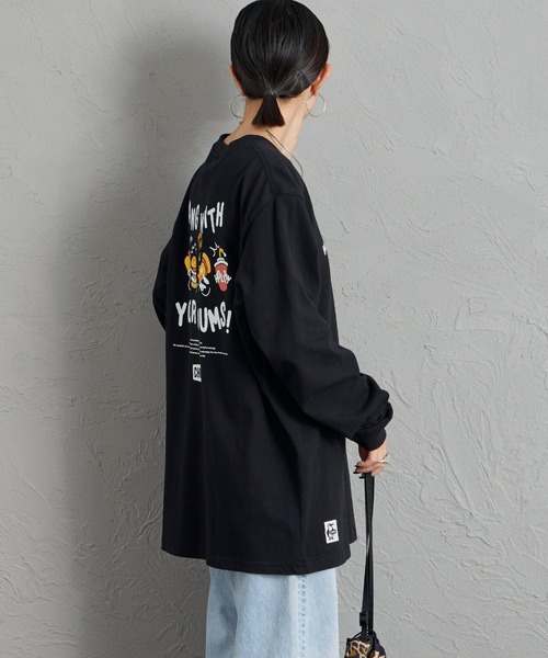 CHUMS（チャムス）の「【WEB限定】[CHUMS/チャムス] YUMMY バックプリントロンT（Tシャツ/カットソー・レディース・ブラック/ホワイト・L/M）」の14枚目の写真