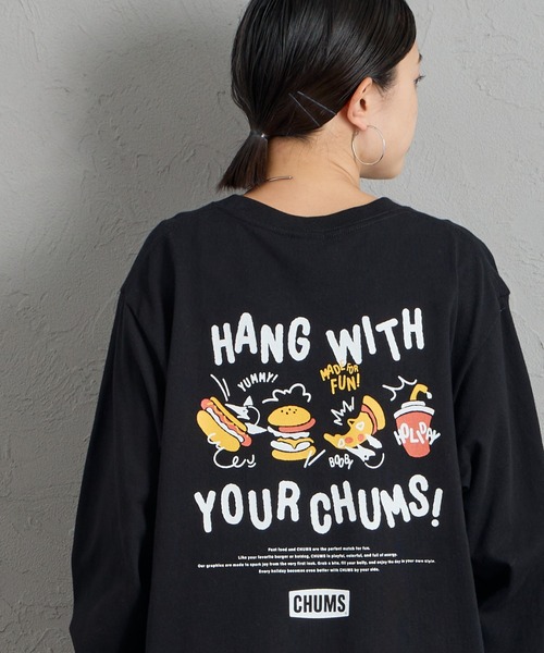 CHUMS（チャムス）の「【WEB限定】[CHUMS/チャムス] YUMMY バックプリントロンT（Tシャツ/カットソー・レディース・ブラック/ホワイト・L/M）」の11枚目の写真