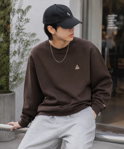 GERRY(ジェリー)の「【WEB別注】GERRY ジェリー メンズ裏起毛スウェット ラバープリント(スウェット・メンズ・ブラウン/ブラック/アッシュグレー・M/LL/L)」の3枚目の写真