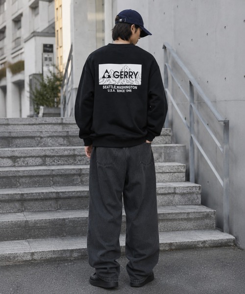 GERRY(ジェリー)の「【WEB別注】GERRY ジェリー メンズ裏起毛スウェット ラバープリント(スウェット・メンズ・ブラウン/ブラック/アッシュグレー・M/LL/L)」の6枚目の写真